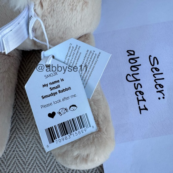 Jellycat Small Smudge Rabbit Plush Toy NWT 100% Authentic SMG3R - Picture 6 of 6